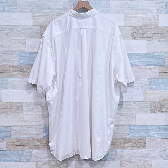 Ralph Lauren Feather Weight Twill Shirt White Cotton Preppy Mens 3XLT XXXL Tall - Picture 4 of 8